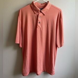 Roundtree & Yorke Performance Short Sleeve Striped Polo